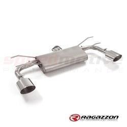 Fiat 124 Spider Ragazzon Axle Back Dual 90 MM Tips - Muffler